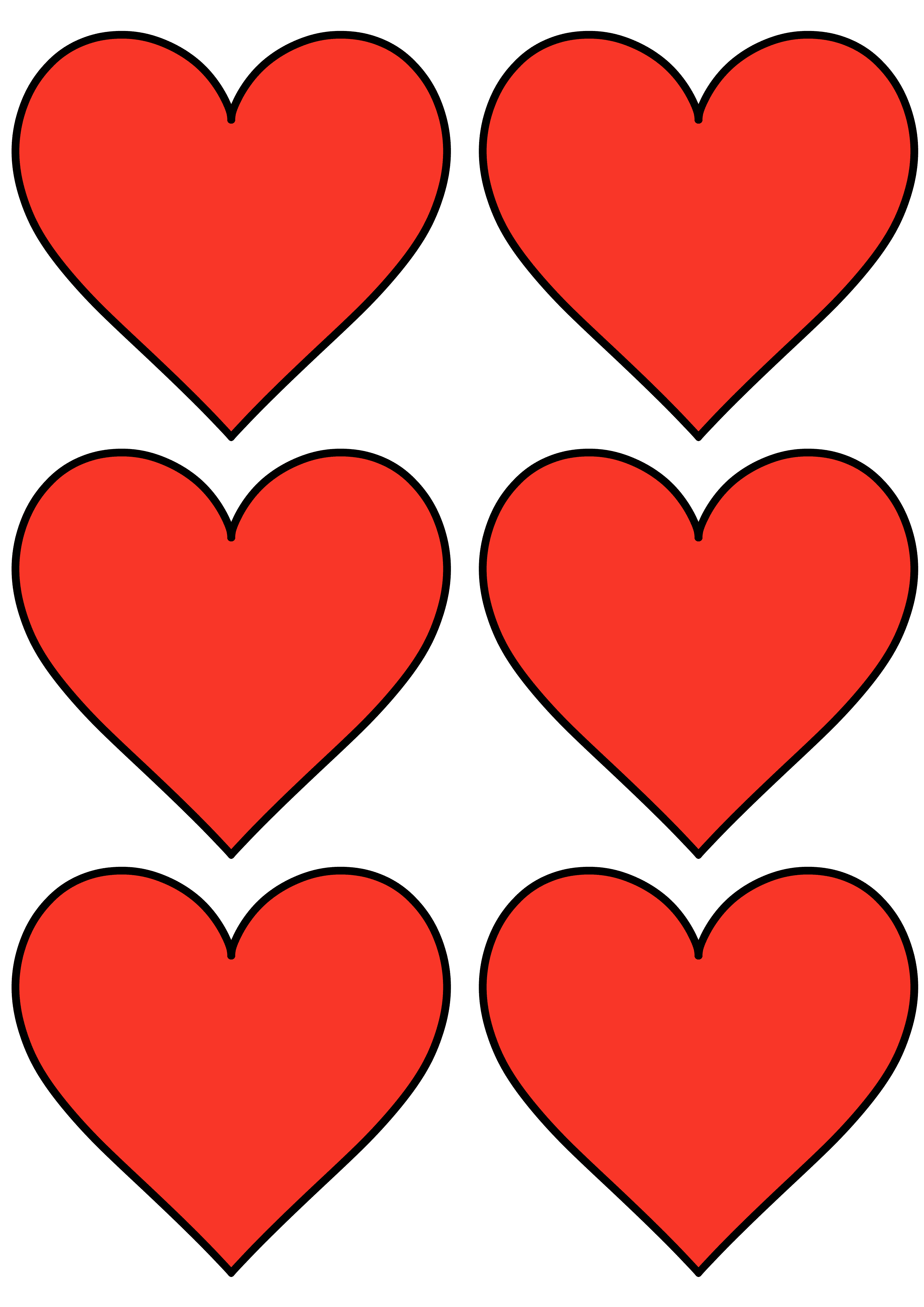 Free Heart Template Assorted Sizes Free Heart Template Assorted Sizes