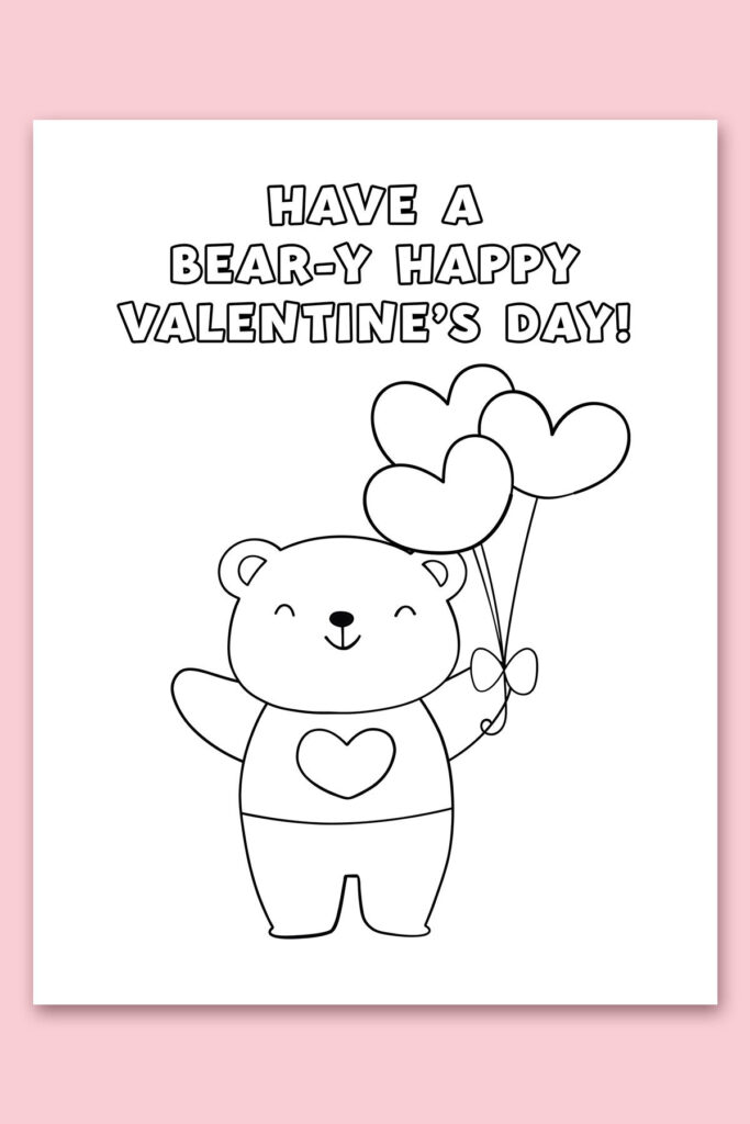 Free Printable Coloring Valentines Day Cards For Kids Printable 