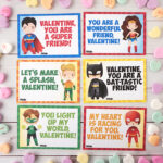 Free Printable DC Superhero Valentines Artsy fartsy Mama