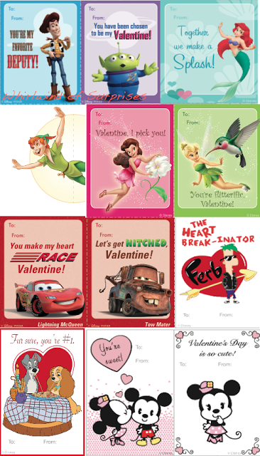 Free Printable Disney Valentine Cards