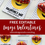 FREE PRINTABLE EMOJI VALENTINES E Three Design Studio Emoji