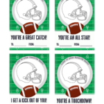 Free Printable Football Valentine Cards Baking You Happier