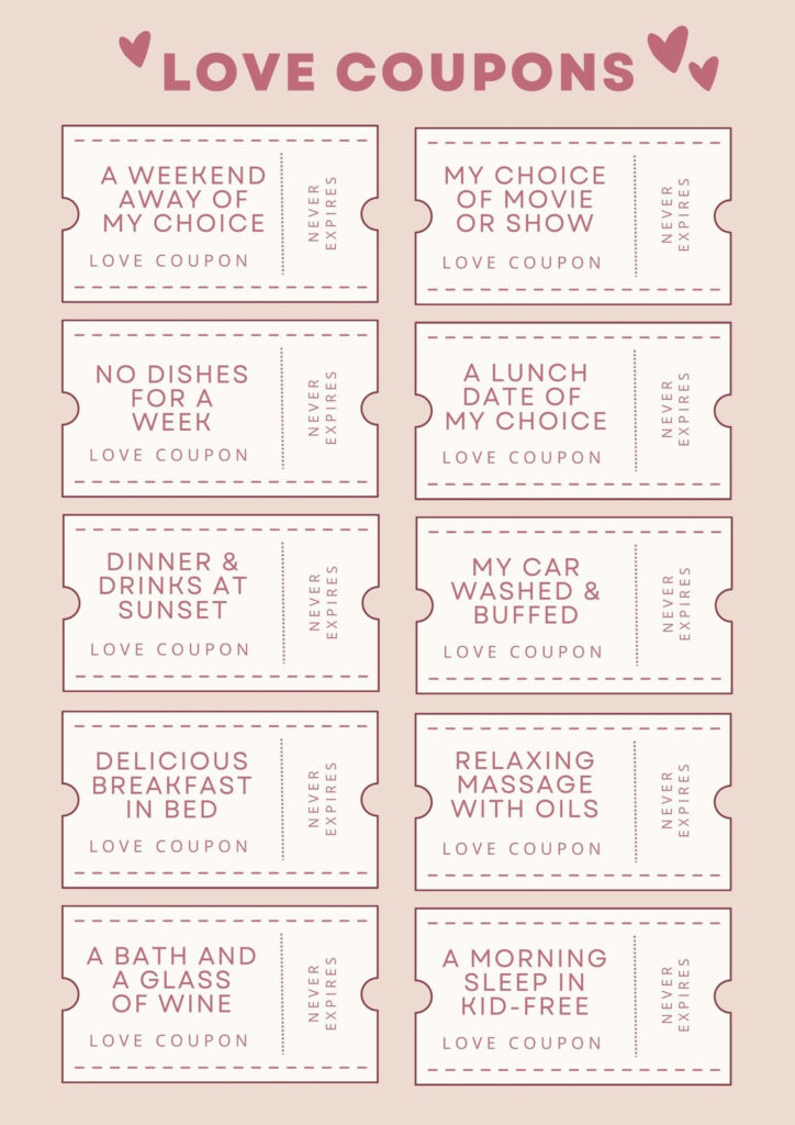 Free Printable Love Coupon Templates Canva 43 OFF Rbk bm