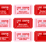Free Printable Love Coupons For Kids On Valentine s Day Catch My Party