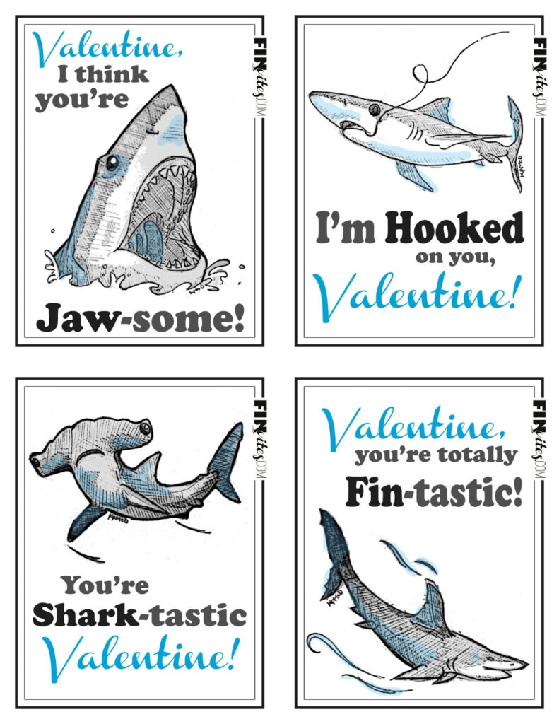 Free Printable Shark Valentines Cards Free Templates Printable