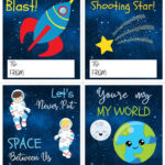 Free Printable Space Valentine s Day Cards For Kids Space Themed