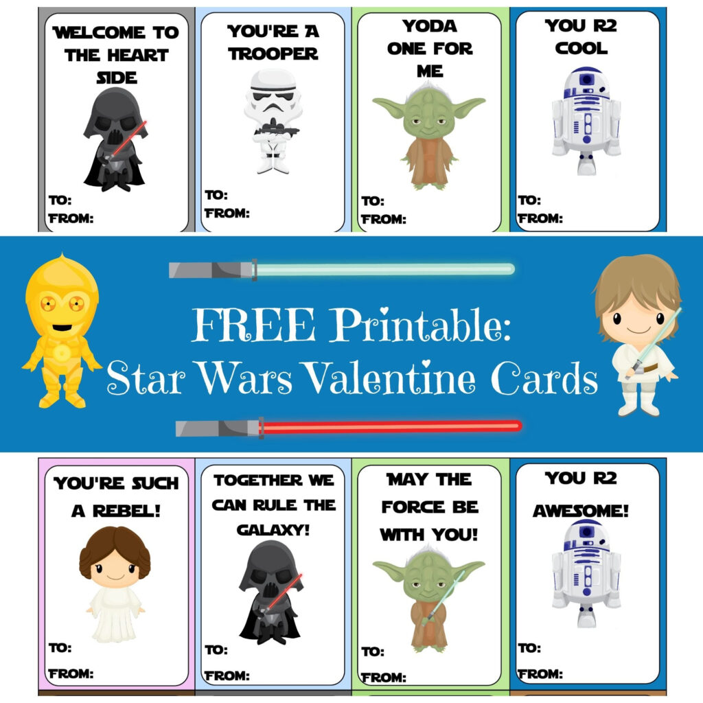 Free Printable Star Wars Valentine Bookmarks Life Of A Homeschool Mom 
