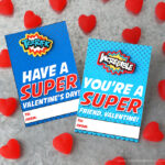 Free Printable Superhero Valentines Artsy fartsy Mama