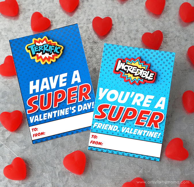 Free Printable Superhero Valentines Artsy fartsy Mama