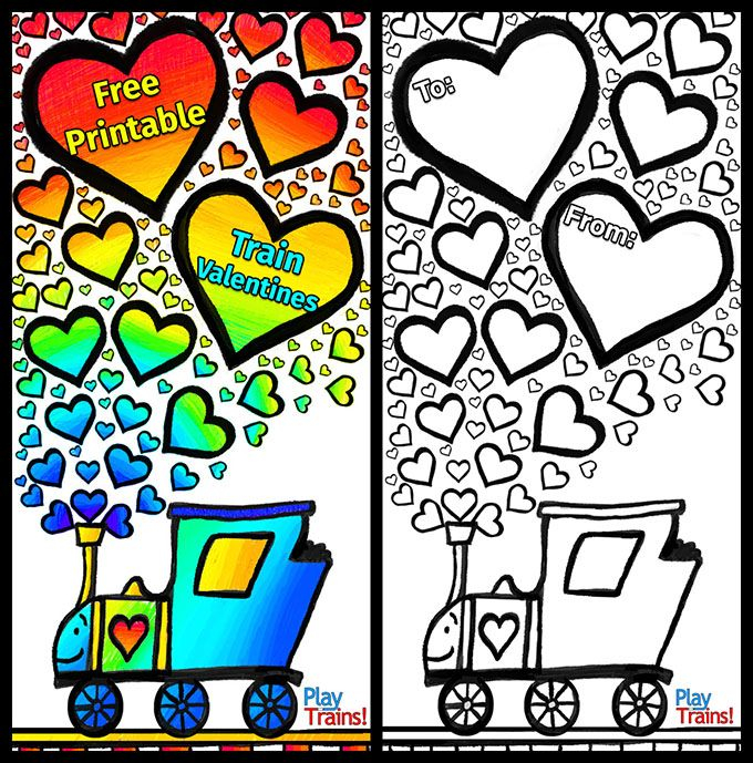 Free Printable Train Valentines Train Valentine Kids Valentine Boxes 