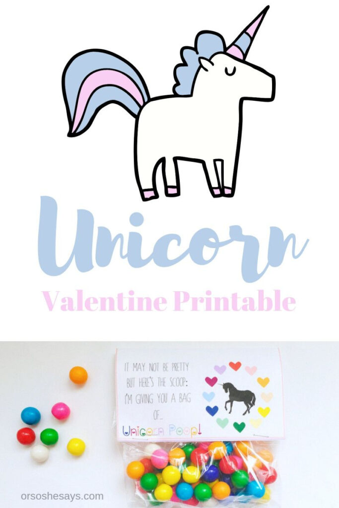 Free Printable Unicorn Valentines