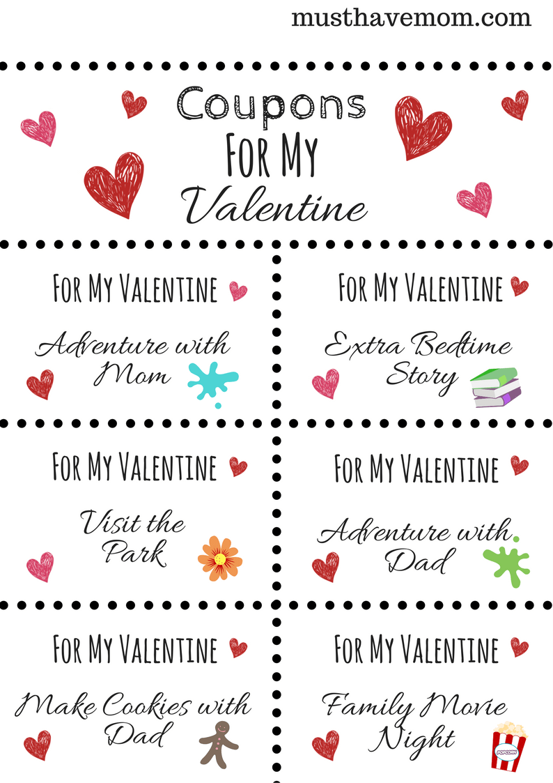 Free Printable Valentine S Day Coupons To Give Your Kids Must Have Mom Free Printable Valentine s Day Coupons To Give Your Kids Must Have Mom