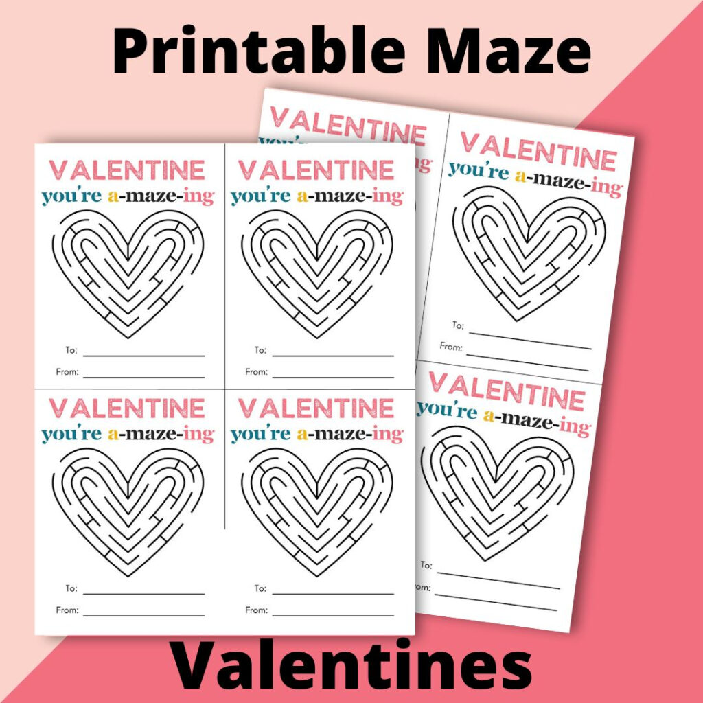 Free Printable Valentines Maze Cards Brooklyn Berry Designs