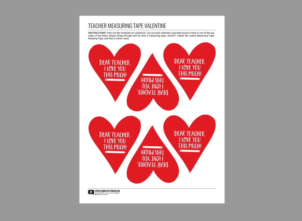 Free Teacher Valentine Printables Printable Templates