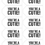 Free Valentine Cards Printable Cutie Tag Paper Trail Design
