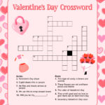 Free Valentine Crossword Puzzles Printable