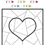 FREE Valentine s Day Color By Number Printable Pages Coloriage St