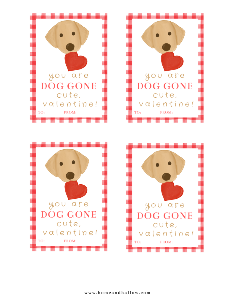 Free Valentine s Printable You Are Dog Gone Cute Valentine Home 