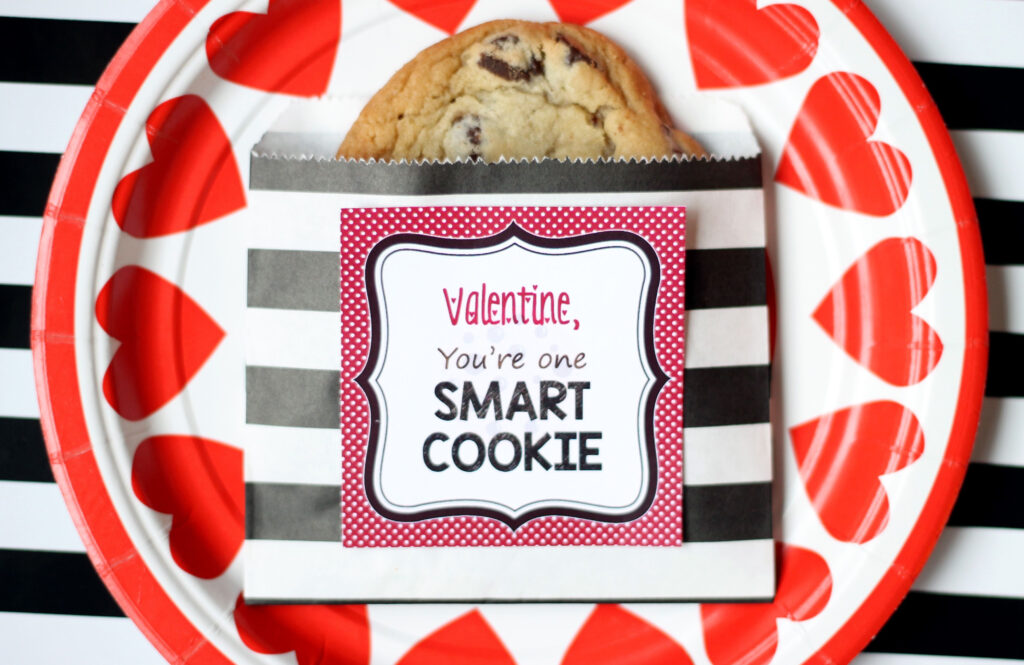  Freebie Valentine You re One Smart Cookie Tags By Expressions 