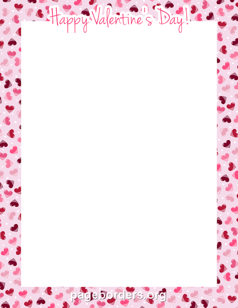 Happy Valentine s Day Border Clip Art Page Border And Vector Graphics