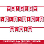 Happy Valentines Day Banner Printable