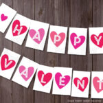 Happy Valentines Day Banner Valentines Printable Valentines