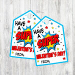 Have A Super Valentine s Day Hang Tags Superhero Valentine s Day Tags