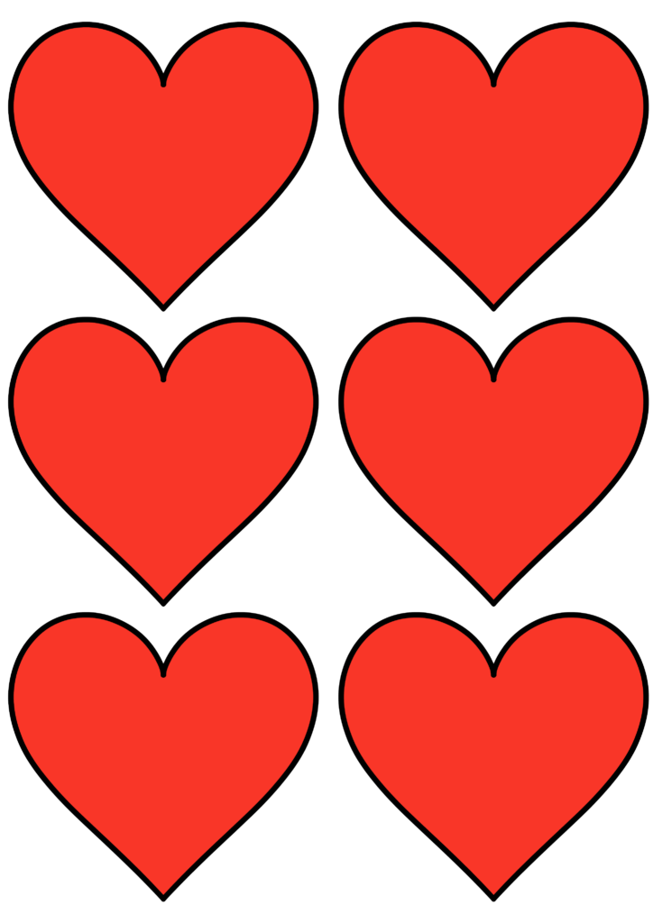 Heart Shapes To Print And Cut Out