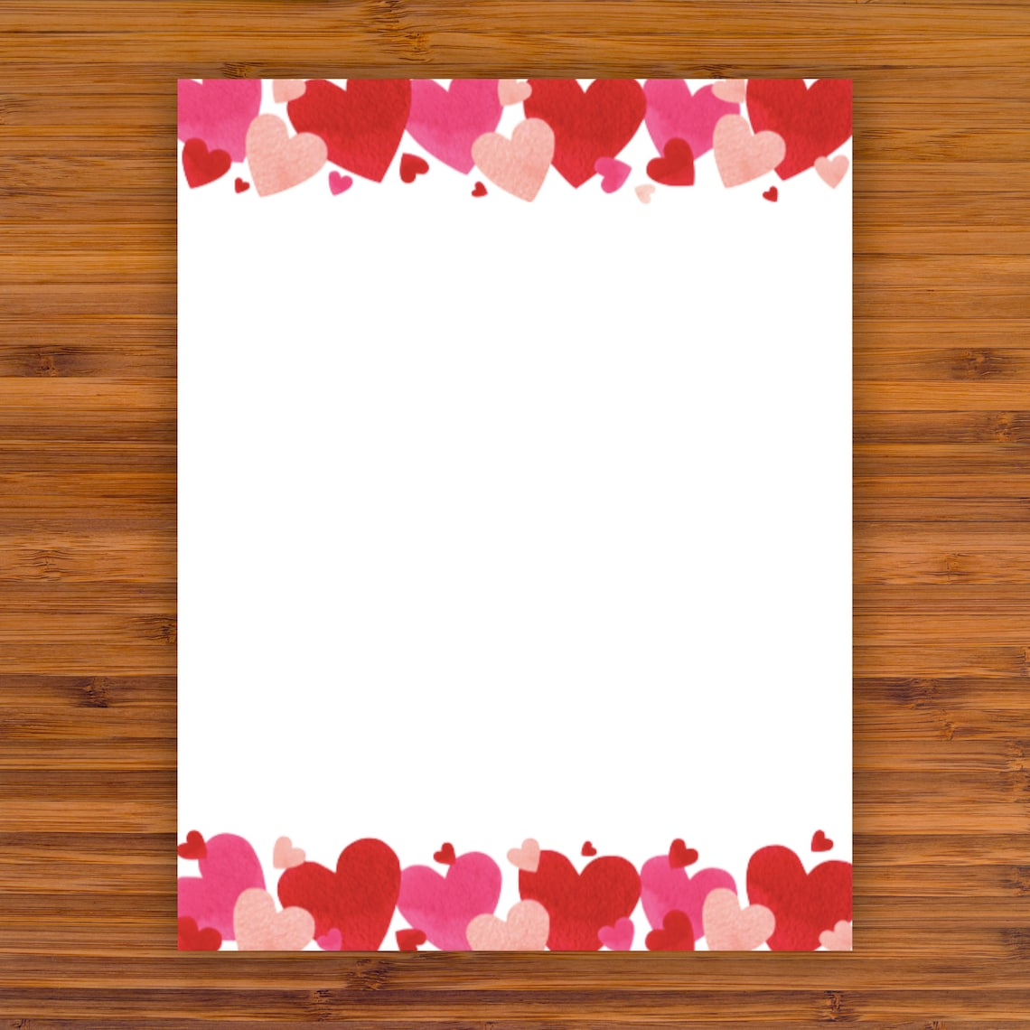 Heart Stationery Printable Heart Stationery Printable