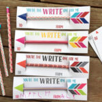 Instant Download Pencil DIY Kids Valentine Cards School Etsy