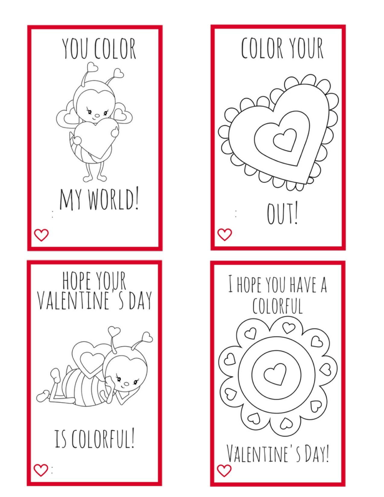 Kids Printable Valentine Cards Kids Printable Valentine Cards