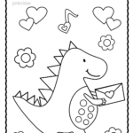 Kindergarten Printable Valentines Day Cards To Color