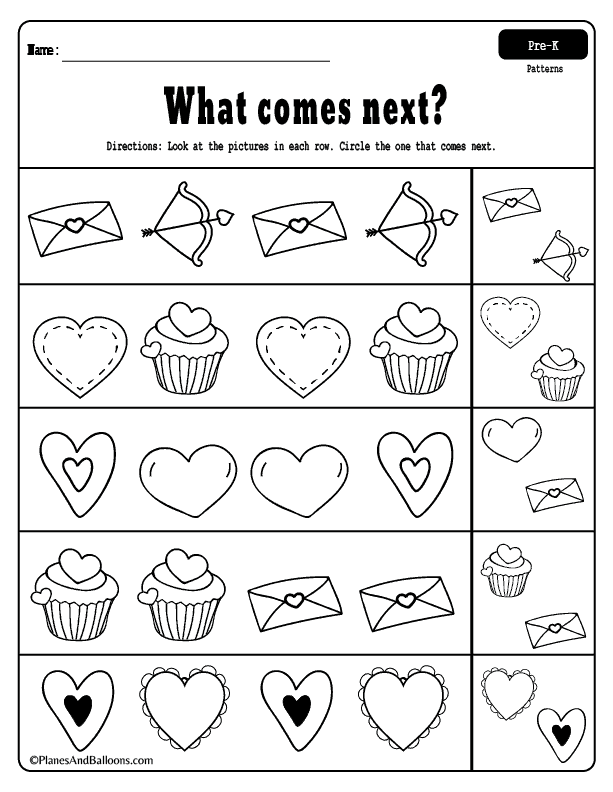 Kindergarten Valentine s Day Worksheets