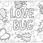 Love Bug Digital Coloring Page Valentines Day Activity Etsy