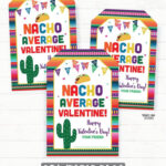 Nacho Average Valentine Chips Cactus Valentine Tags Taco Preschool