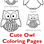 Owl Valentines Coloring Page Free PDF A Crafty Life