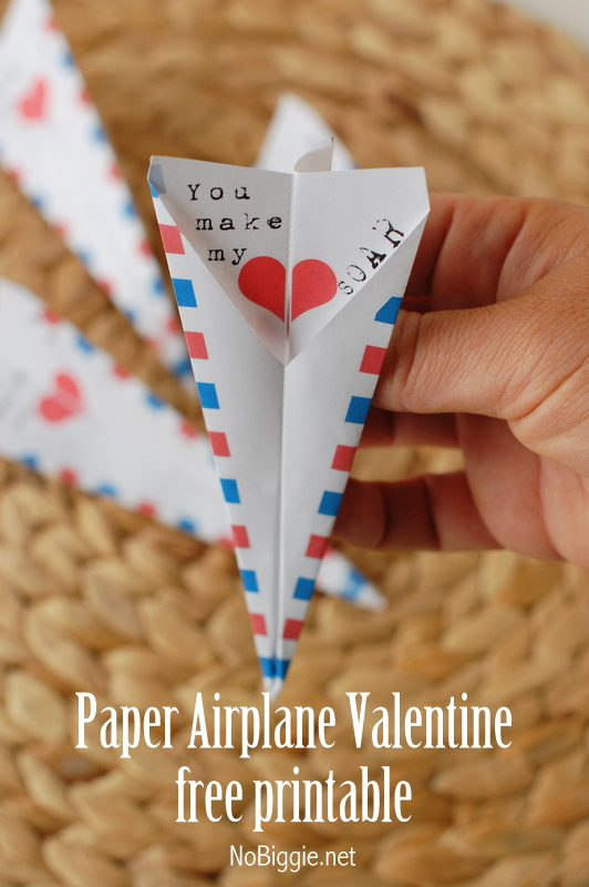 Paper Airplane Valentine blog Hop NoBiggie