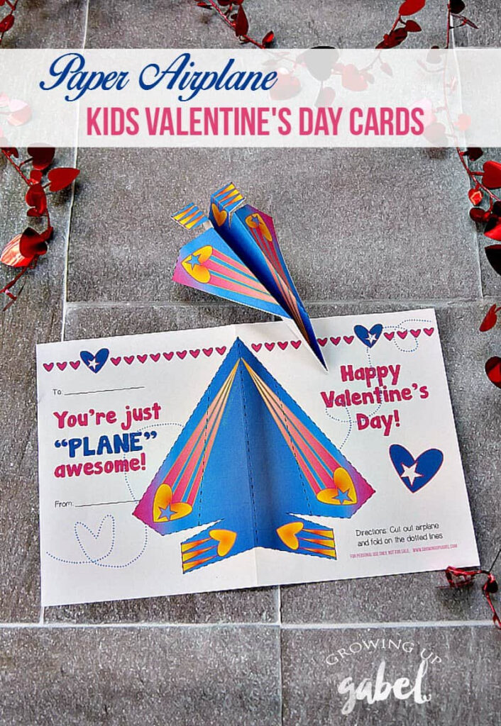 Paper Airplane Valentine Cards For Kids