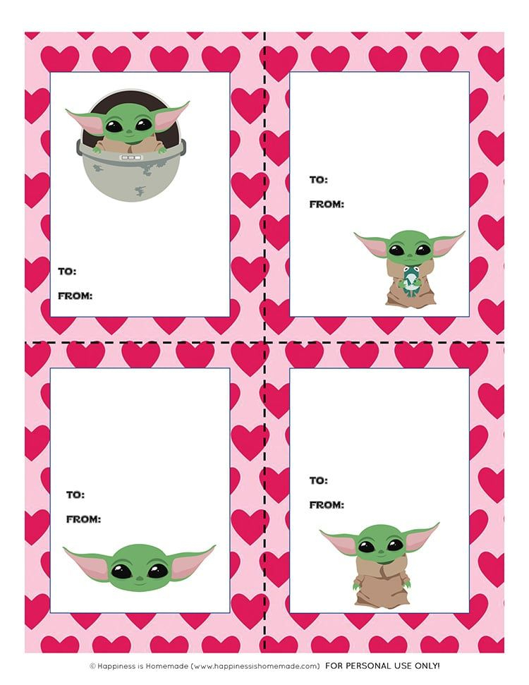 Printable Baby Yoda Valentines Artofit