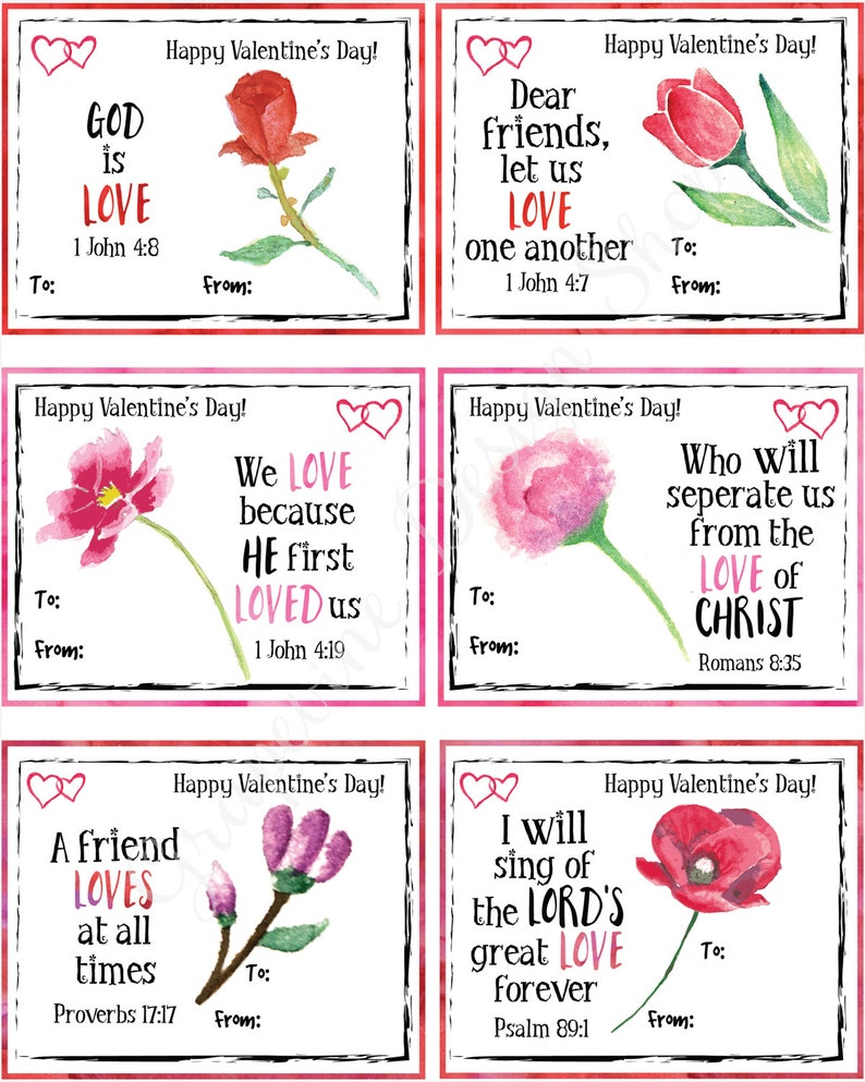 Printable Bible Verse Valentine Cards Ministry To Children Valentines