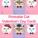 Printable Cat Valentine s Day Cards My 3 Little Kittens