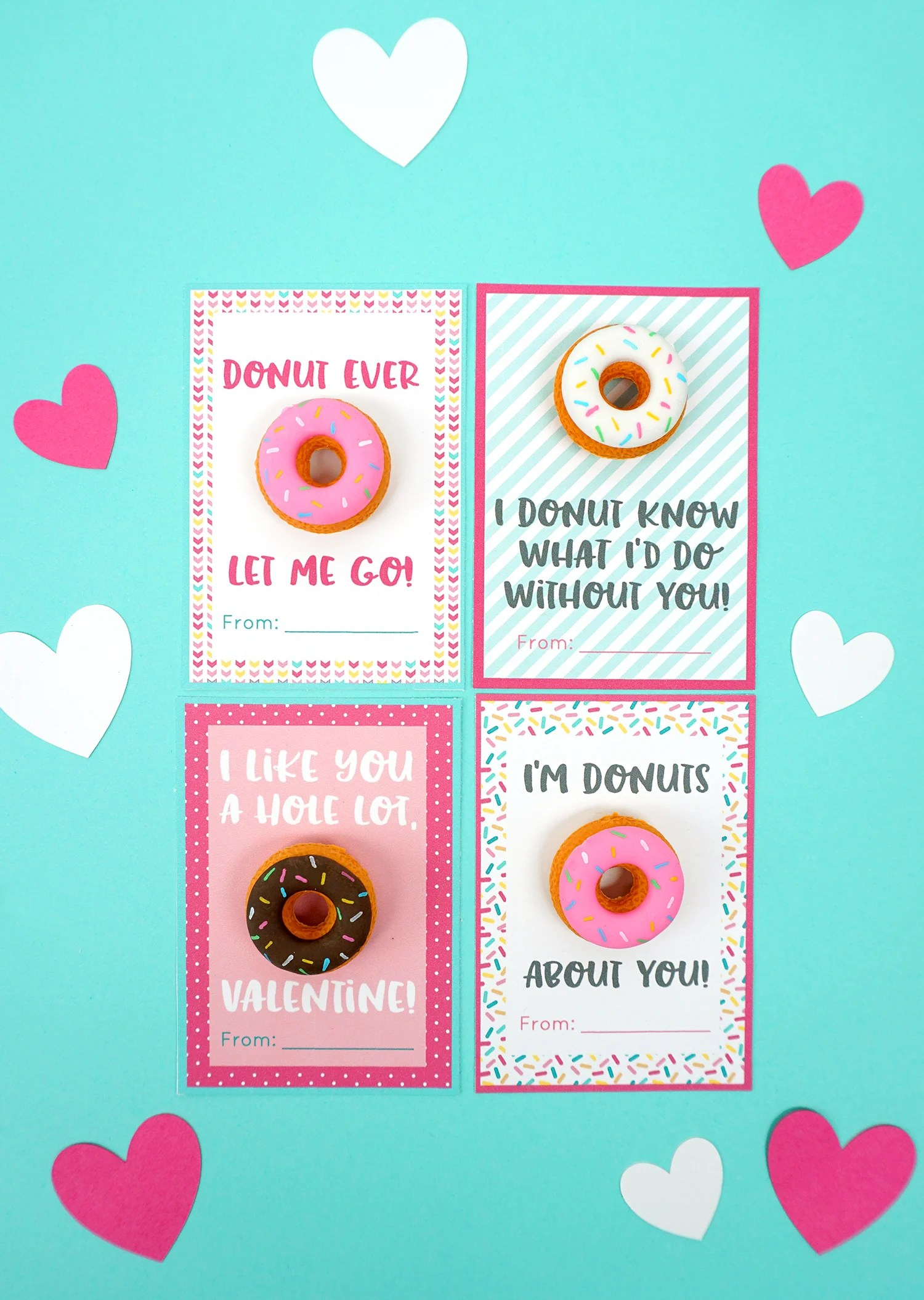 Printable Donut Valentine Cards Happiness Is Homemade Printable Donut Valentine Cards Happiness Is Homemade