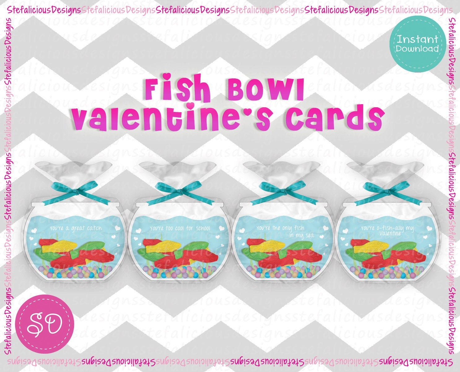 Printable Fish Bowl Valentines Instant Download Etsy Printable Fish Bowl Valentines Instant Download Etsy