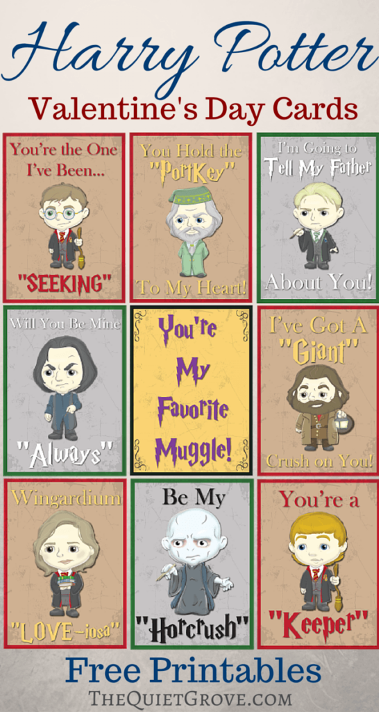 Printable Harry Potter Valentines Day Cards