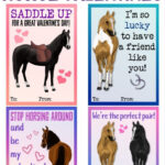 Printable Horse Valentines Day Cards In 2024 Horse Valentine Horse