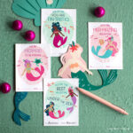 Printable Mermaid Valentines Lia Griffith