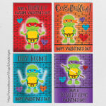 Printable Ninja Turtles Valentine Cards Instant Download Etsy