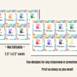 Printable Sticky Hand Valentine Cards High Five Valentine Kids