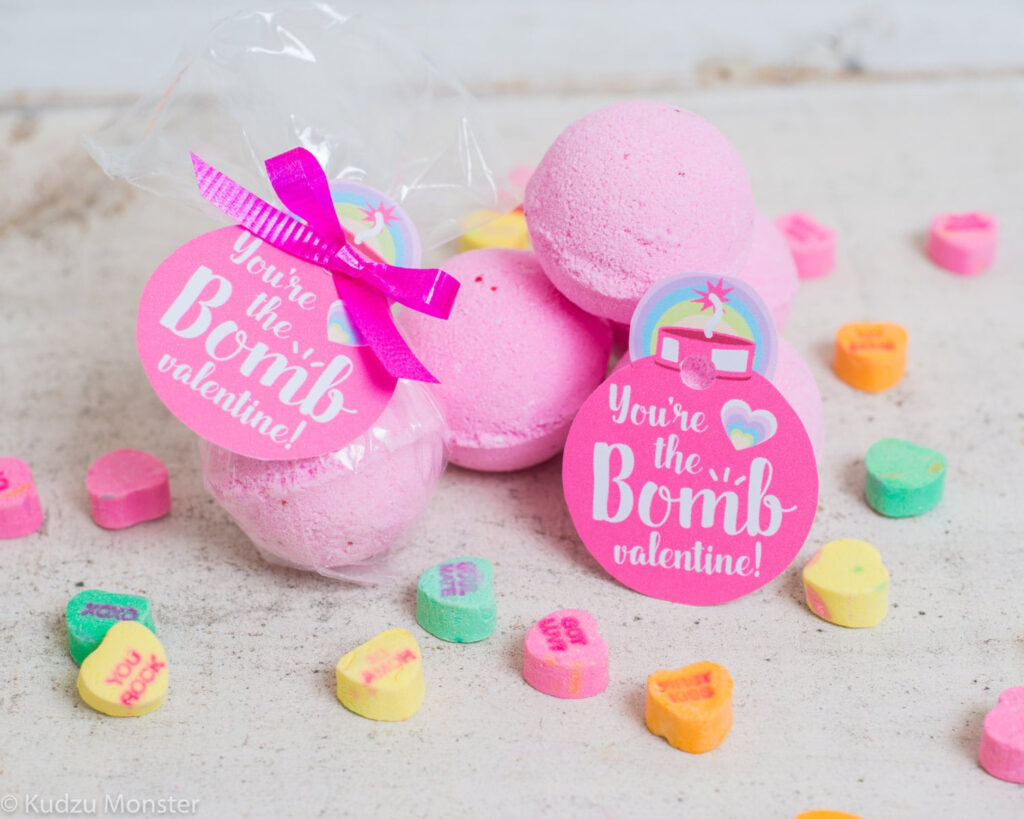 Printable Valentine Bath Bomb Gift Tag INSTANT DOWNLOAD