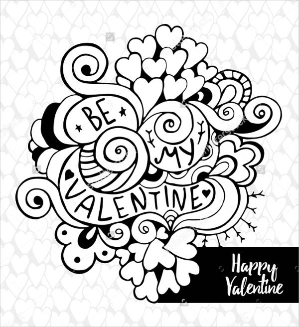 Printable Valentine Cards Black And White
